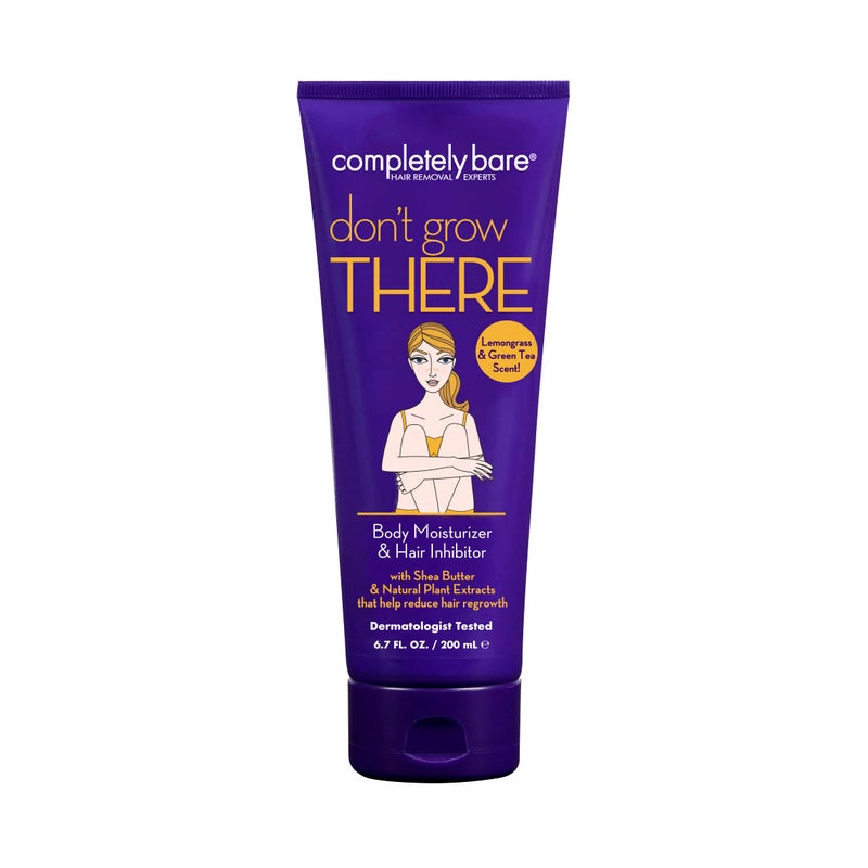 Completely Bare don't grow THERE Body Moisturizer & Hair Inhibitor - Shea Butter & Hair Minimizers 6.7 FL OZ - Image 1